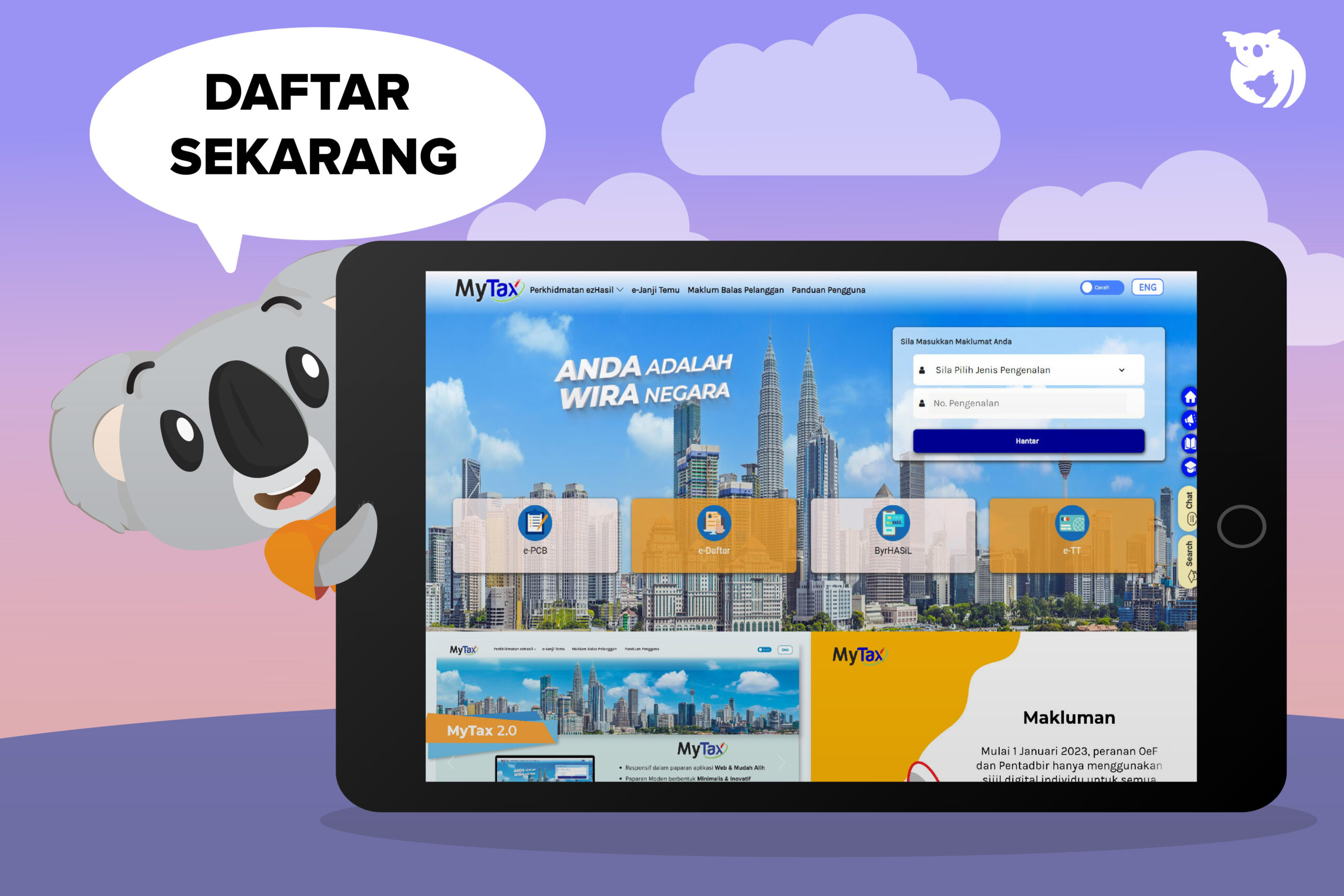 Cara Daftar Cukai Pendapatan LHDN untuk e-Filing 2024